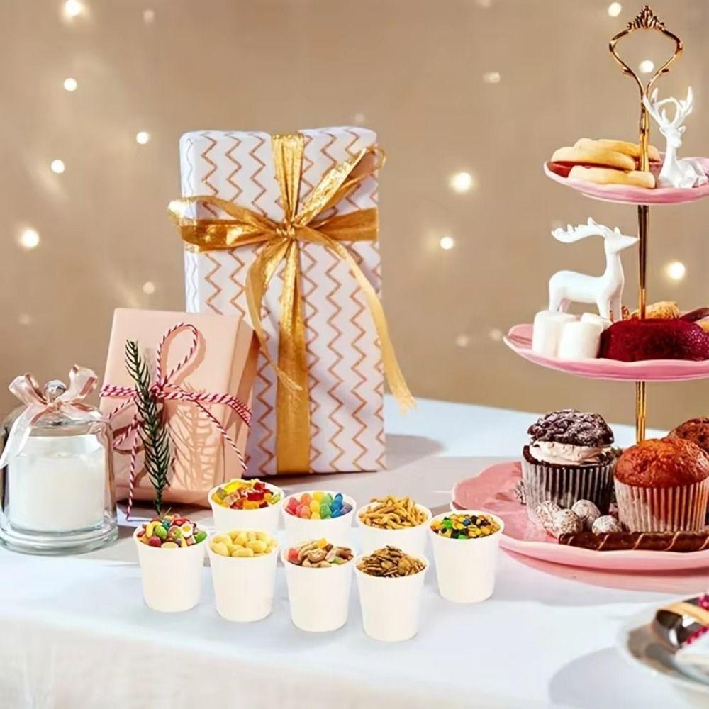 200Pcs Thickened Tasting Cup Multisize Paper Coffee Cup Disposable Paper Cup  Household Drinking