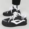 Fashion Harajuku Style Fashion Blue Platform Sneakers for Men Comfortable Flat Sneakers Casual Men Lace-up Hip-hop Sneakers Basket Homme