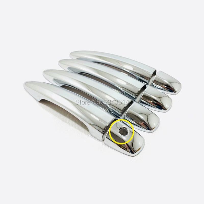 For Nissan Sentra ABS Chrome Carbon Car Door Handle Bowl Side Door Bowl Cover Trim Protectors Exterior Car Stying Accessory