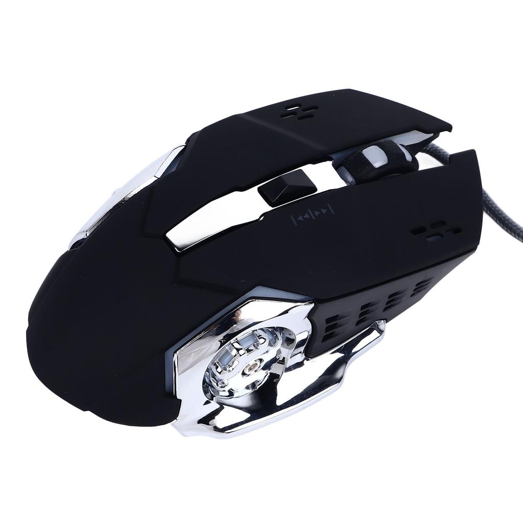 Wired Mouse Black High Sensitivity Ergonomic Design Quiet Stable Gaming Mouse for Computers Gaming Devices