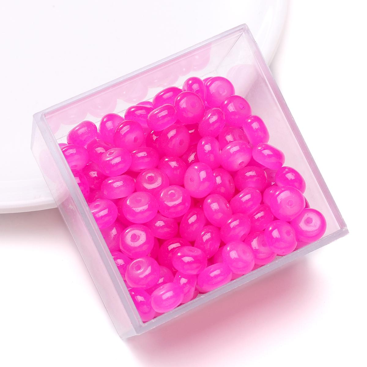 

25 шт. хрустальные стеклянные бусины, свободные разделительные бусины для изготовления ювелирных изделий своими руками, браслет, ожерелье фуксия