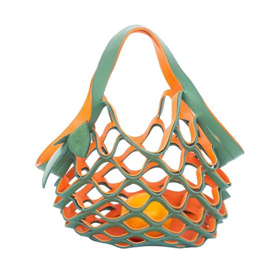 Składana torba tote ze sztucznej skóry, ażurowa torebka, casualowa 2 w 1, koszyk na owoce, siedzisko