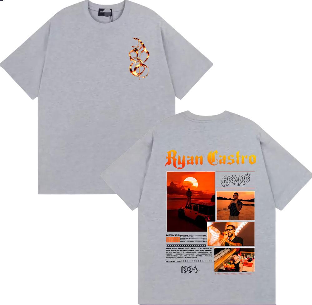 Rapper Ryan Castro Sende Album Tour 2026 Tshirt Unisexs Women Fashion Hip Hop Streetwear T Shirt Cotton Casual Oversized Tshirts