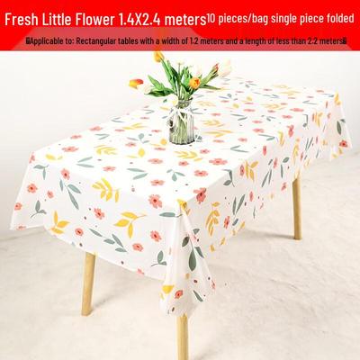 ZISIZ Disposable Plastic Tablecloths - 10-Pack