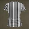 T-shirt Top Casual alla Moda da Donna con Scollo a V, Maniche Corte, Stampa a Righe, Vestibilità Slim, Leggera