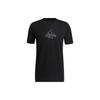 T Shirts Men's Black Crew Neck Moderate Straight Fit IB9424