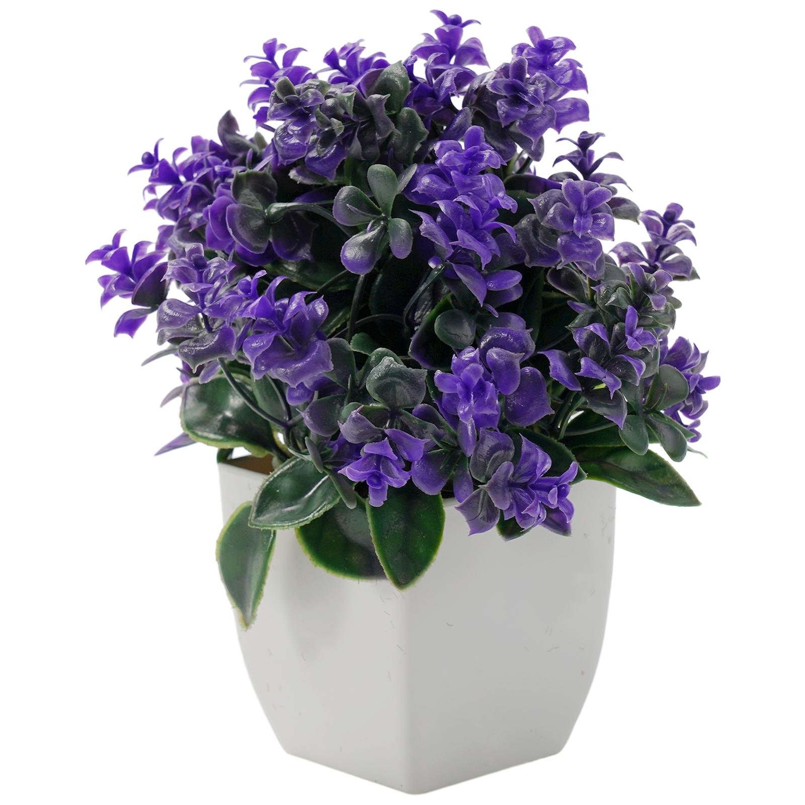 

Искусственное растение в горшке Искусственный бонсай Домашний Декор спальни Цветочный Живой Пластик 15*16см 19 Сетка Красивые Дворы Семьи фиолетовый