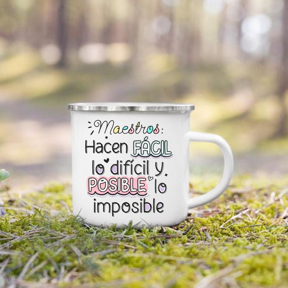 Without Teachers Like You Thank You for Teaching Me Printed Mug Coffee Cups Drinks Enamel Mugs Teacher's Day Gifts for Teachers