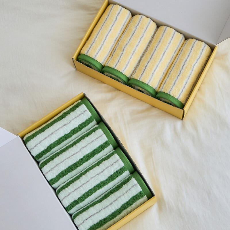 Pre-dyed Prima washcloth 40 count 200g 4-piece green yellow set