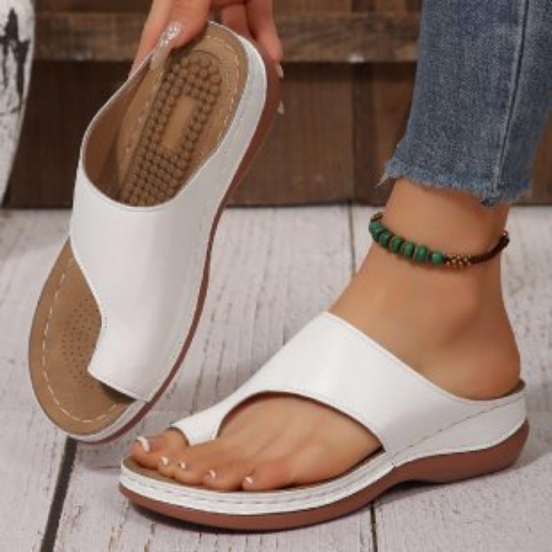 Summer New Casual Cover Toe Slope Heel Beach Women's Slippers Outside Cool Slippers