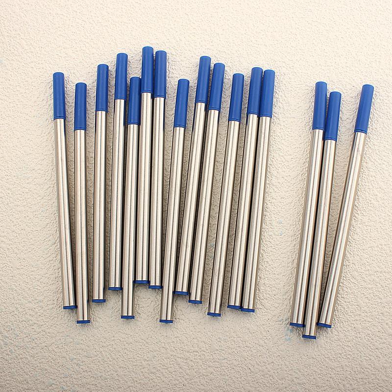 10 PCS Rollerball Pen Black Ink Refills 0.7mm, Push Type , 109 mm
