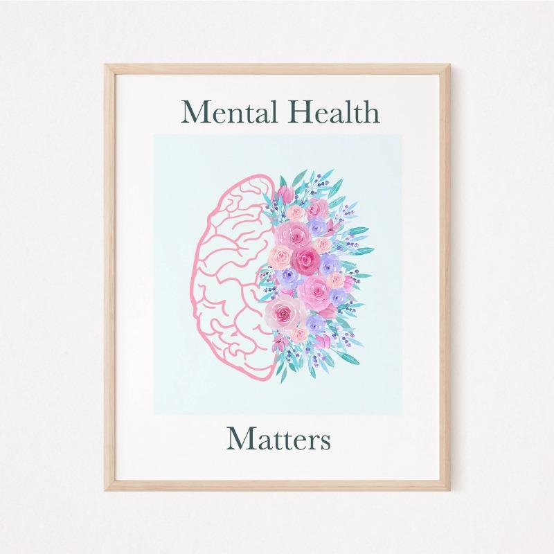 Mental Health Awareness Affirmation Therapy Therapist Art Poster Canvas Painting Wall Prints Picture for Room Home Decor