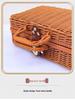 Vintage-Style Imitation Rattan Picnic Basket and Storage Box - Ideal for Photos, Bridesmaid or Groomsman Gifts