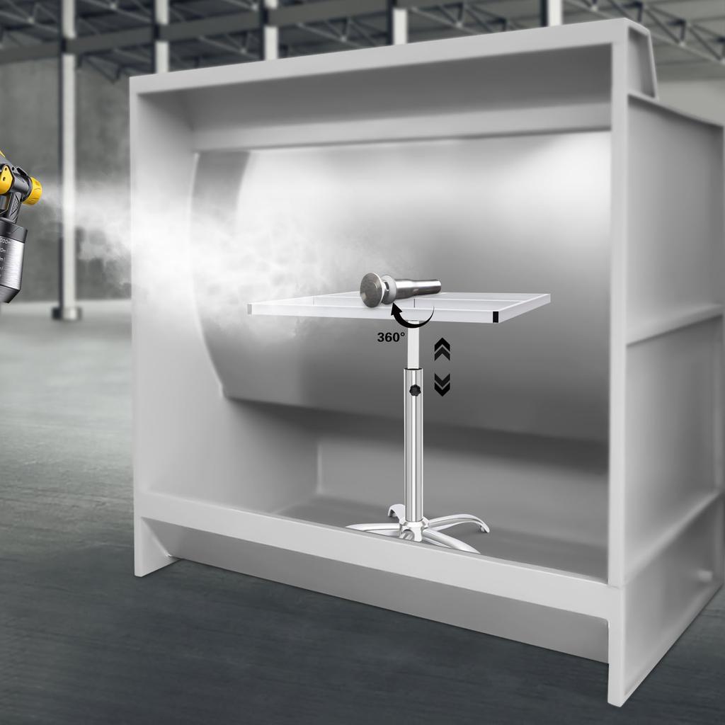 360° Rotating Spray Painting Turntable Stand  for DIY Art Crafts, Stainless Steel Adjustable Height 50-90cm, 25kg Load Capacity