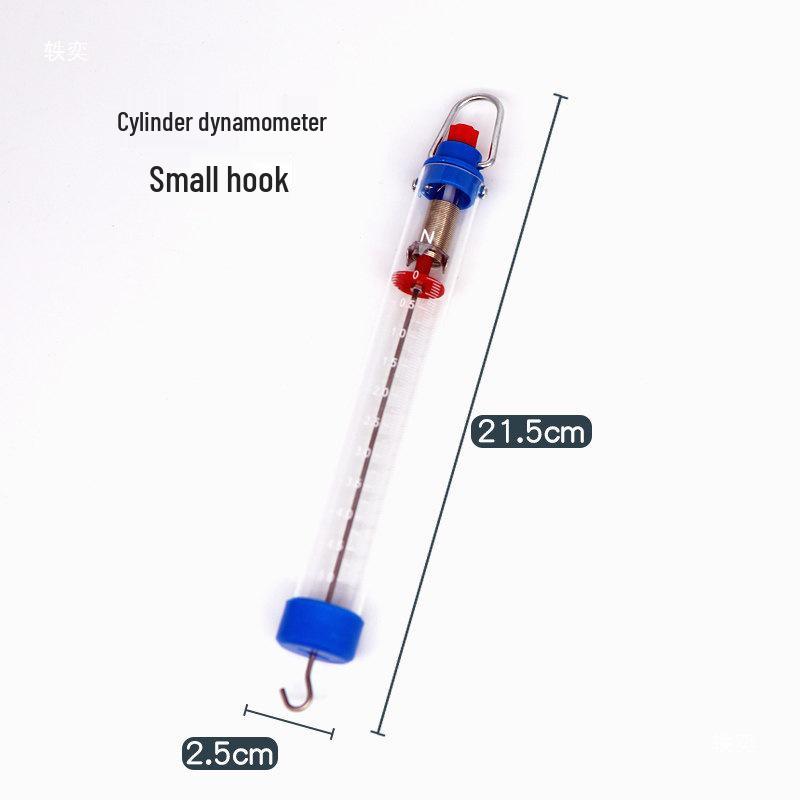 Cylindrical Spring Scale: 1N-25N with Metal Hook for Students - Round Newton Meter