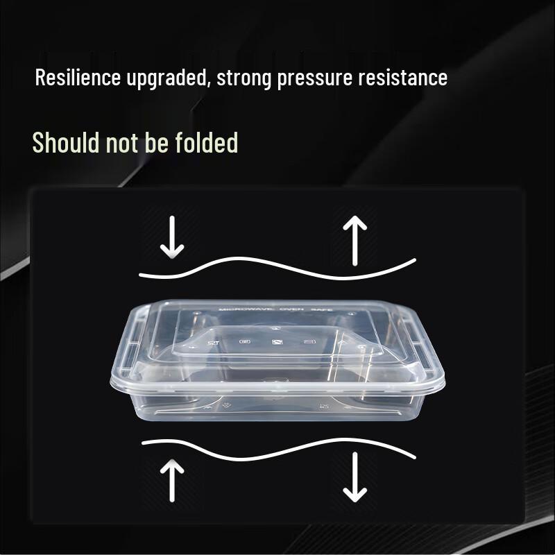 Disposable 4-Compartment Microwaveable Food Container