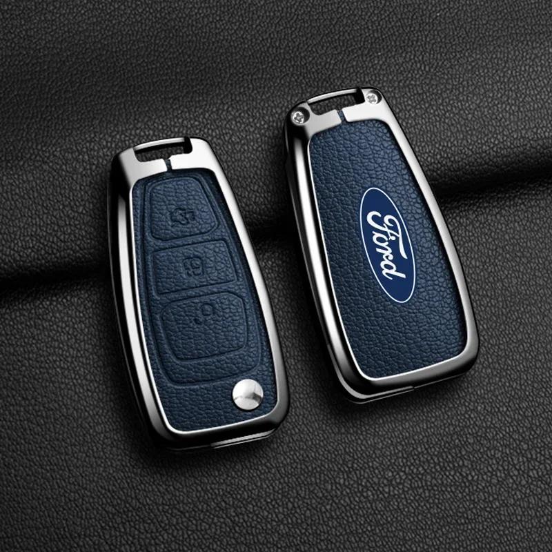 

New 2026 Car Sticker 2025 Hot Zinc Alloy Key Cover Case Shell For FORD C-MAX FOCUS RS ST Fiesta Hatch 2011 2012 2013 2018 Car Ke