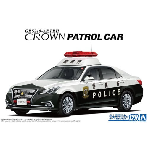 Aoshima Bunka Kyozai (AOSHIMA) 1/24 The Model Car Series No. 129 Toyota GRS210 Crown Patrol Car (Patrol Use) '16 Plastic Model