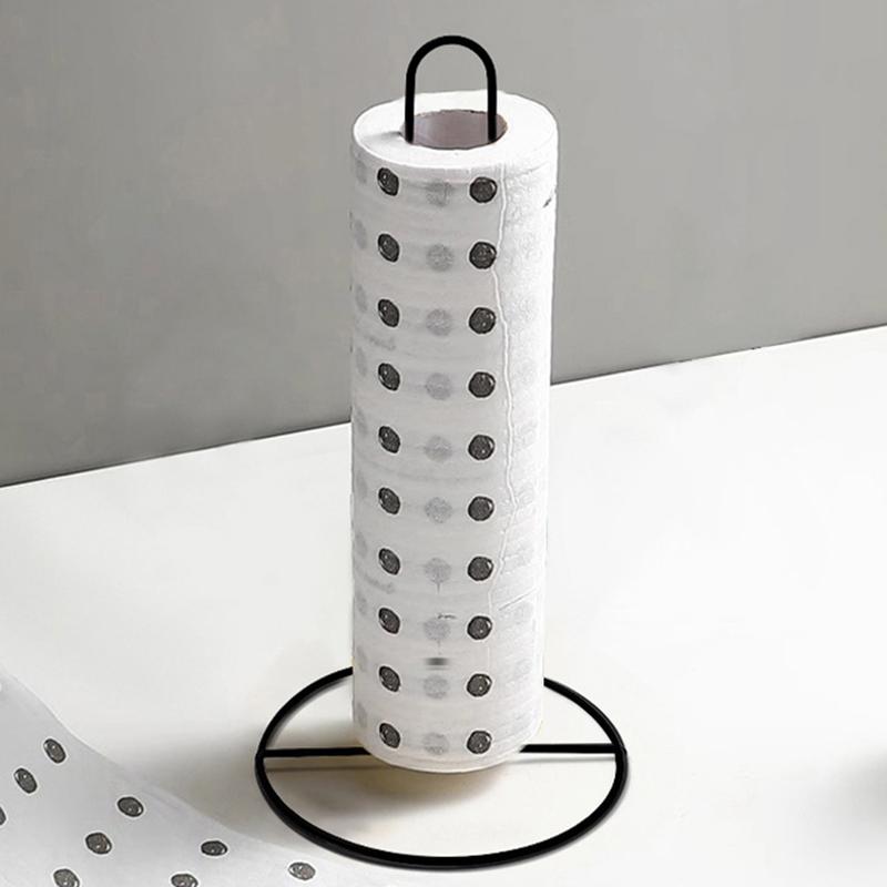 1PC Iron Kitchen Roll Paper Towel Holder Bathroom Paper Towel Holder Dining Table Vertical Napkin Holder Kitchen Storage Rack