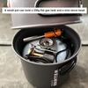 2 Stück Camping Kochgeschirr Topf mit Griff Reise Geschirr Topf Aluminiumlegierung Picknick Hitze Kocher für Trekking Wandern