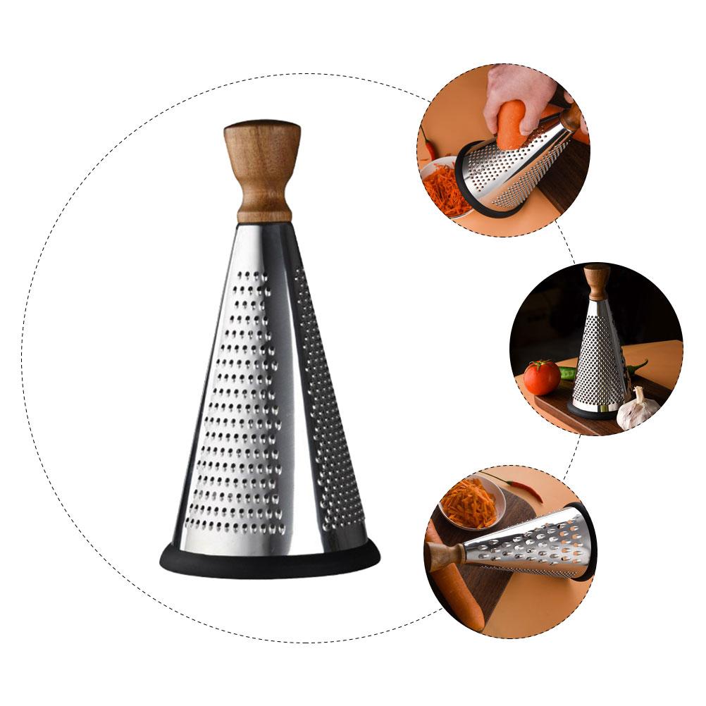 9 Inch Household Grater Stainless Steel Cone Cheese Grater with Ergonomic Handle for Kitchen Vegetable Shredder