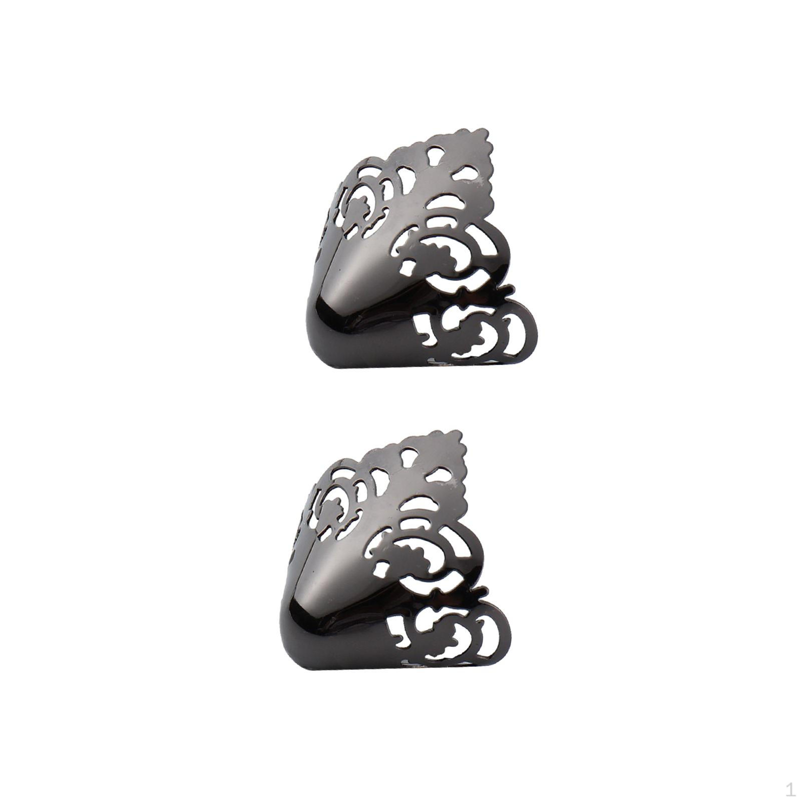 

Металлическая обувь из 2 предметов, остроконечная защита для защиты, аксессуары для украшения, сплошной цвет серебряный