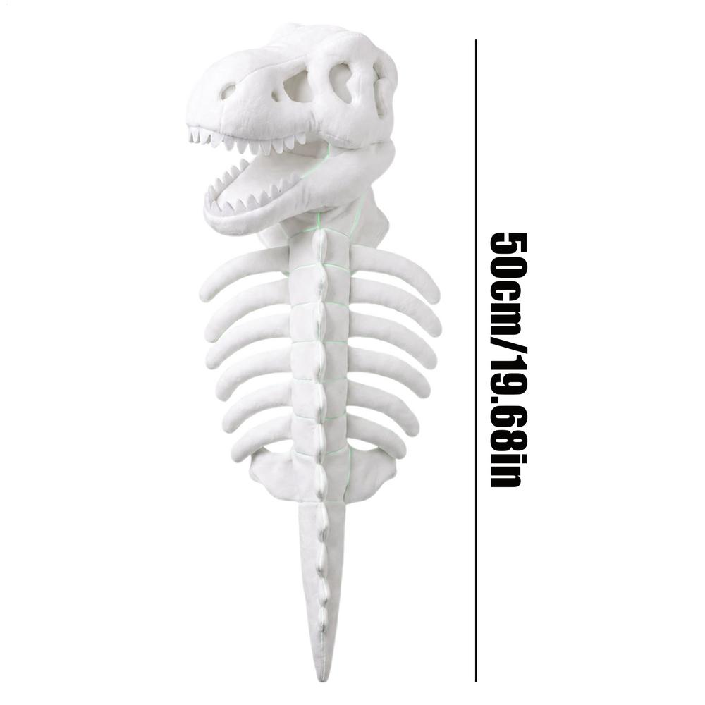50cm Dinosaur Skeleton Glow in Dark Cat Costume Pet Clothes for Halloween Cosplay Party Dinosaur Skeleton Pet Costume