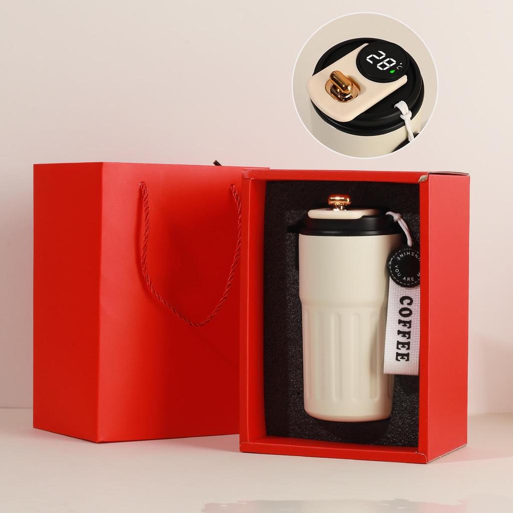 New 316 Stainless Steel Thermos Coffee Cup for Women - Elegant, Double-Layer, Portable, Light Luxury Design