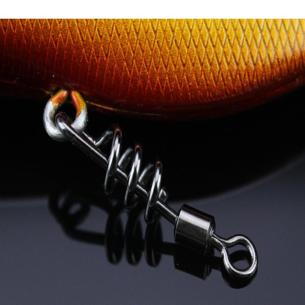 20PCS 2#-10# 8-Shape Connect Ring Stainless Steel Snap Change Connector Fishing Hook