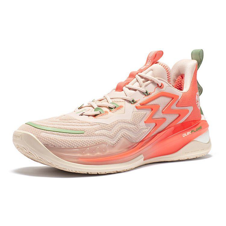 361 Big3 3.0 Pro Cushioning, Wear Resistant Low Top Basketball Shoes Men's Light Peach Pink 672231113-4