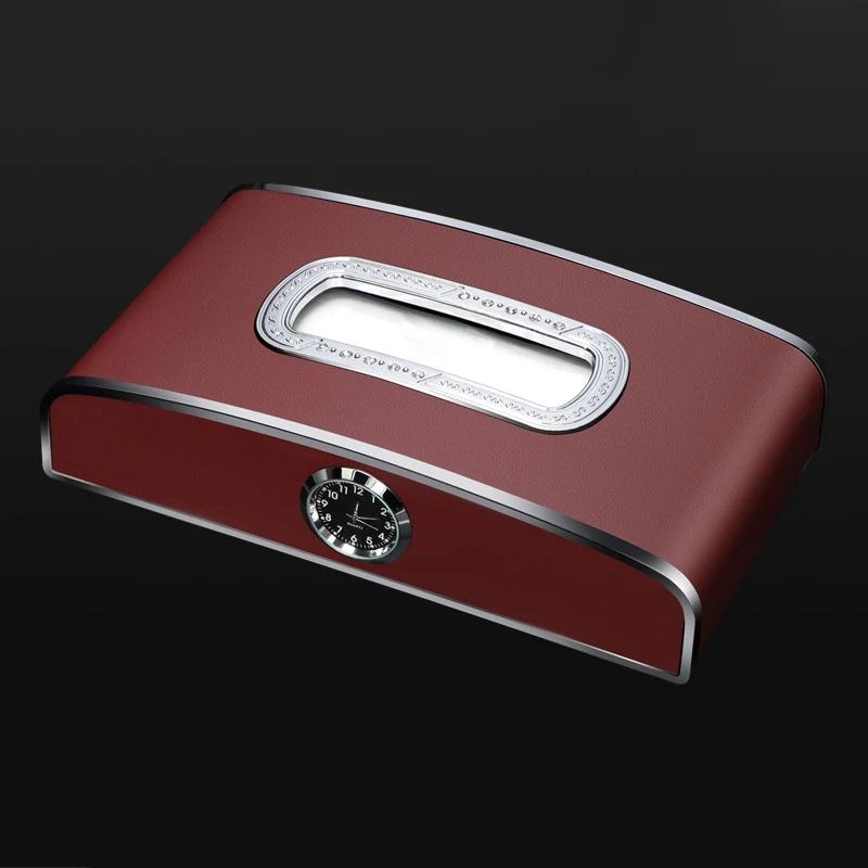 Car tissue box, high-end armrest box, hanging style, high-end creative car tissue box, interior supplies, high-end red