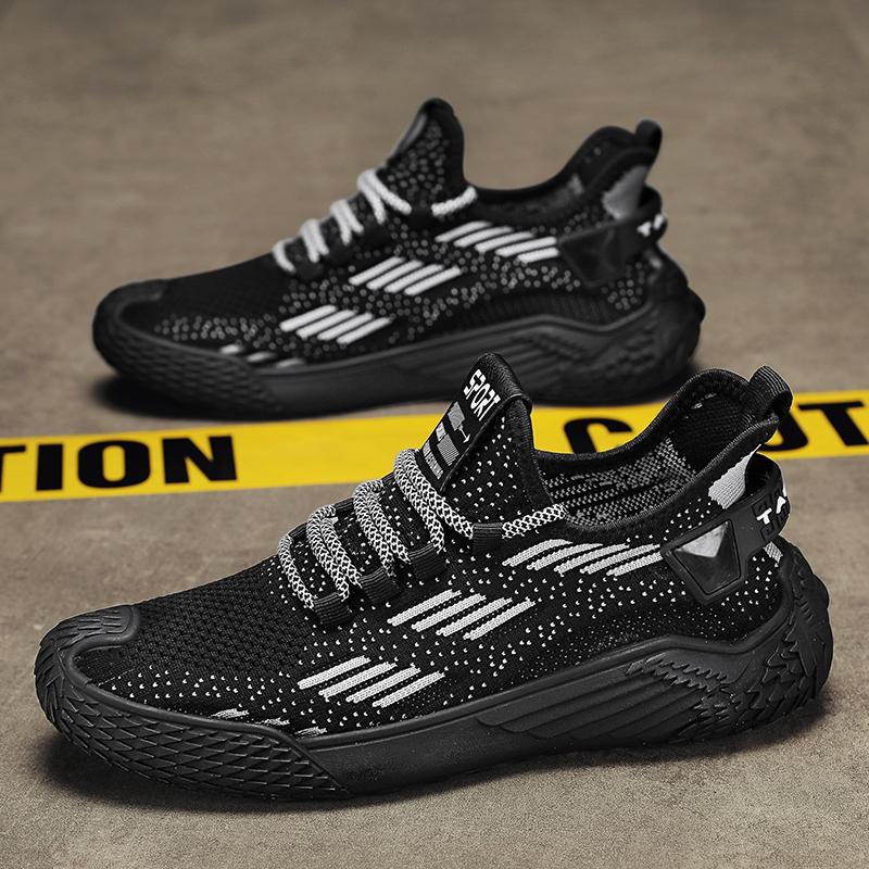 

Обувь для мужчин Повседневная обувь Повседневные кроссовки Спортивные и досуговые мужские кроссовки Ткань Износостойкая Универсальная Вентиляция Мода 44 чёрный