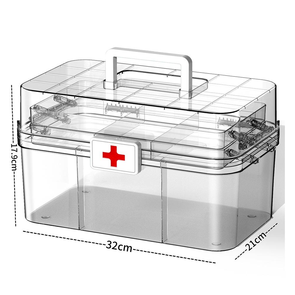 Sorting Storage Medicine Cabinet Plastic Drug Storage Box Medical Emergency Organizer  Clinic