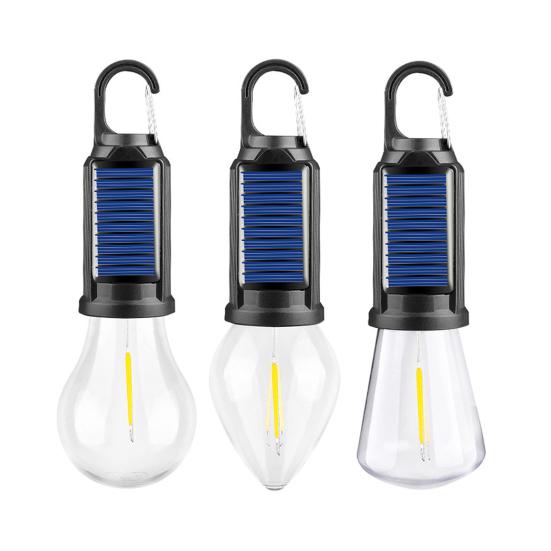 4Pcs Solar Camping Lights 3 Modes Waterproof Tent Lantern Rechargeable LED Lights for Hiking Fishing Emergency