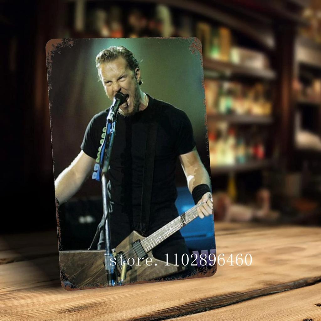 James Hetfield Metal Plaques & Signs Wall Decor Vintage Tin Signs Captain Metal Poster Decor for Bar Pub Club Wall Decoration