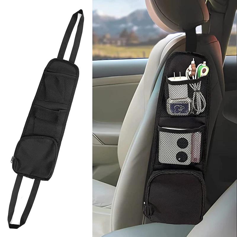 1 Piece Car Seat Back Hanging Bag Oxford Cloth Waterproof Thermal Pressure Resistant Handle Side Storage Bag Vehicle Compression