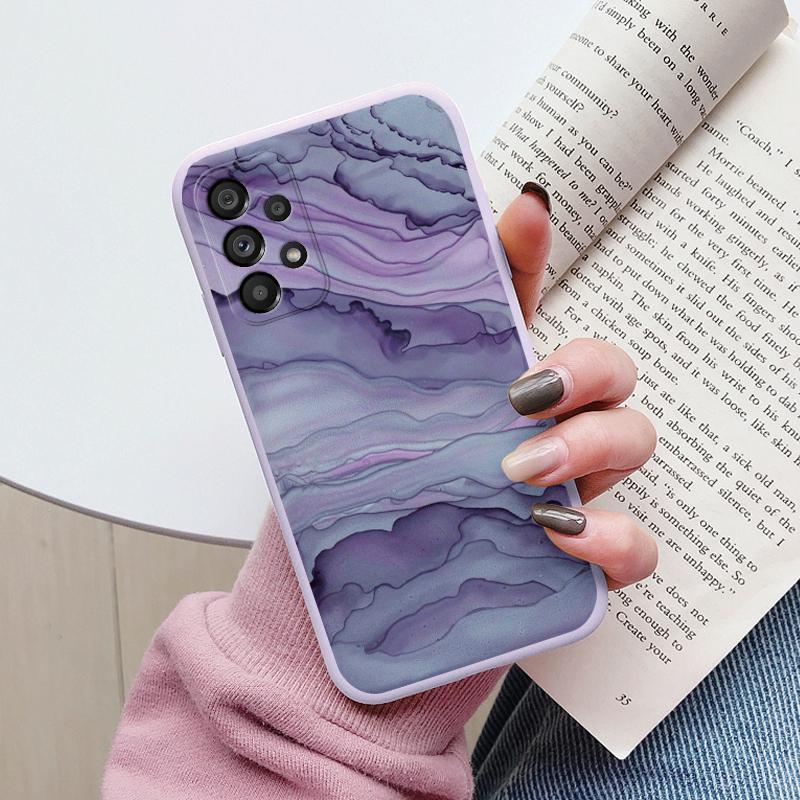 Case For Samsung Galaxy A53 5G A 53 Back Cover Protective Silicone Funda Fashion Marble Stone Texture Coque For Samsung A53 Capa