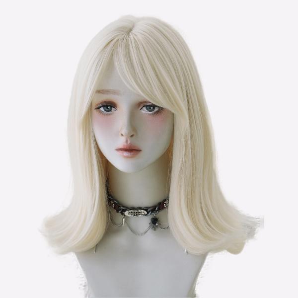 

Вдохновленный Барби парик цвета платиновой блондинки для Хэллоуина и косплея - синтетические волосы для костюмированной вечеринки во французском стиле, термостойкие аксессуары для вечеринок 45Cm золотой