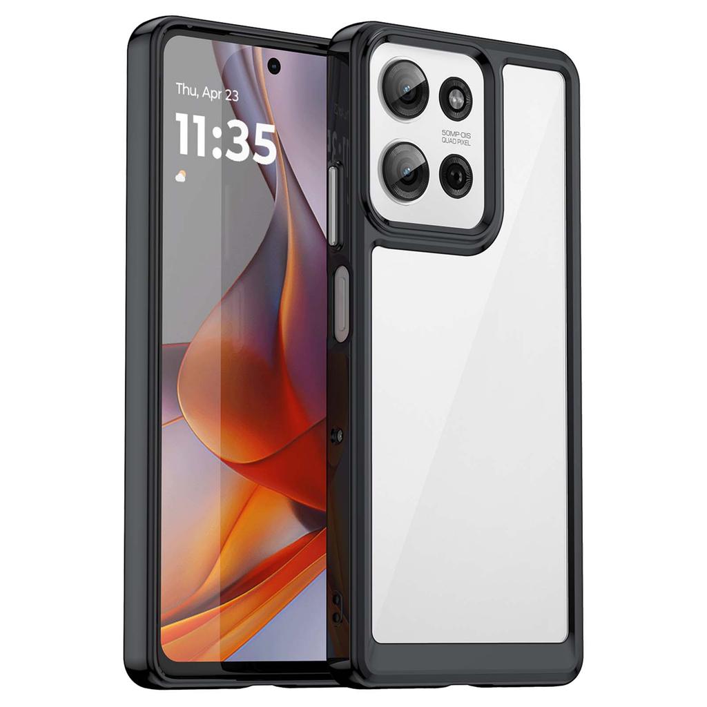 Für Motorola Moto G75 5G Hülle TPU+Acryl Schutzhülle Transparent