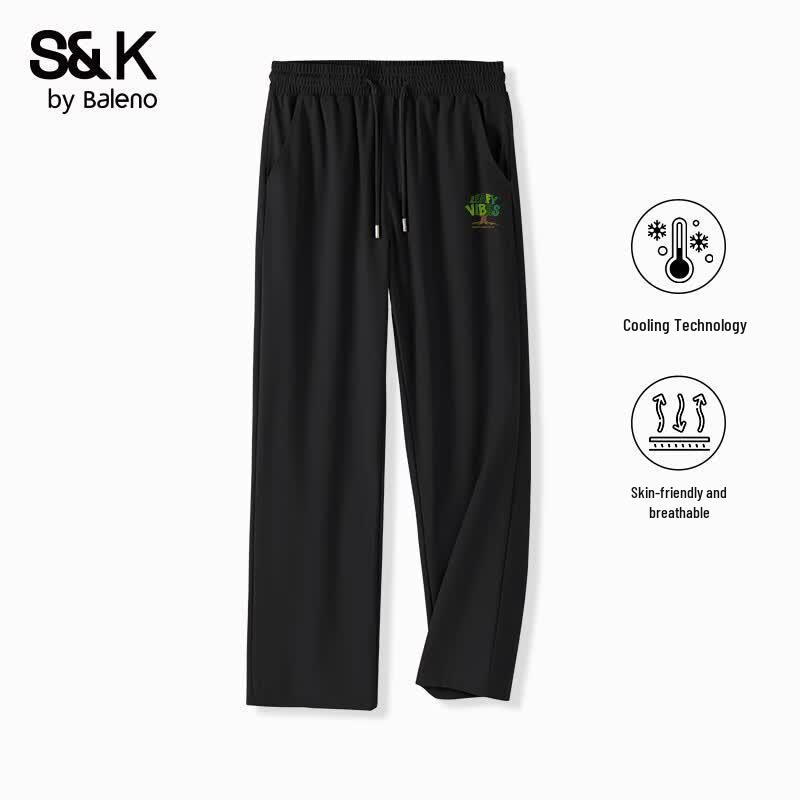 Baleno Men s UPF50+ Cooling Ice Silk Loose Straight Pants L
