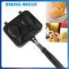 Waffle Pan 2 Sided Cast Baking Mould Household Cooking Bakeware Tool Aluminum Casts Fish Shape Cake Maker