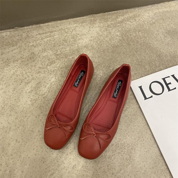 Flat Shoes Women Ballerinas Round Toe Bowtie Slip on Ballet Flats Lazy Loafers Moccasins Soft Comfort Ladies Casual Flats Shoes
