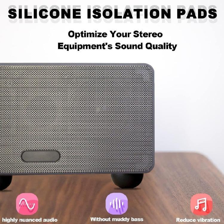 30mm NonSkid Shock Absorbing Silicone Feet Adhesive Mats For Speaker Cabinets Vibration Isolators Pad Secure Installation