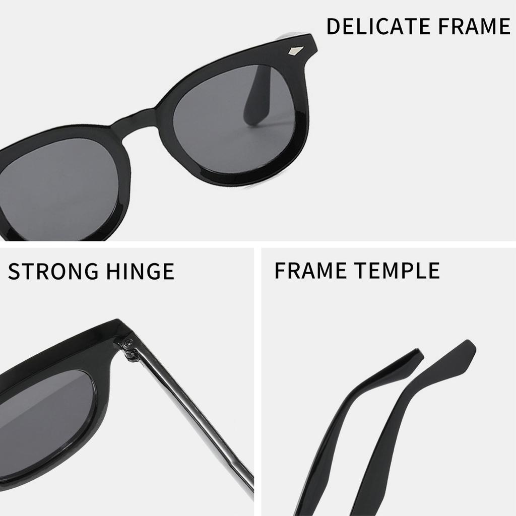 New Vintage Round Sunglasses Women Men Brand Circular Sun Glasses Female Oval Eyewear for Male Female Eyeglasses