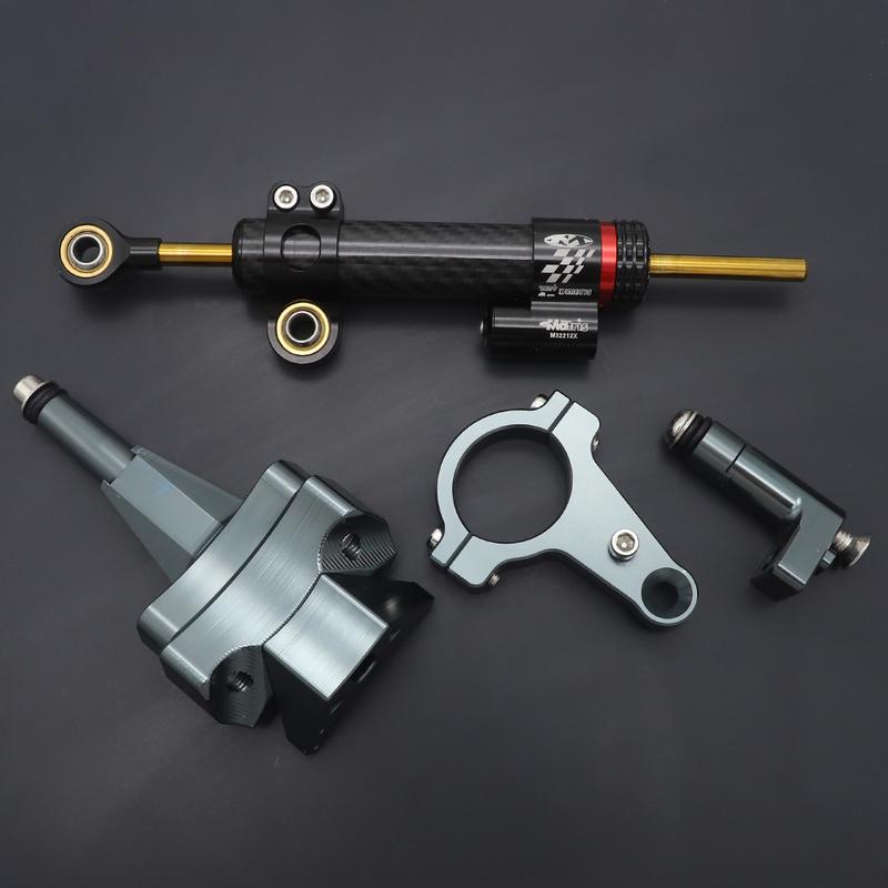 Ninja 400 2018 - 2022 CNC adjustable steering stabilizer steering damper mounting bracket Motocross kit for kawasaki ninja 400