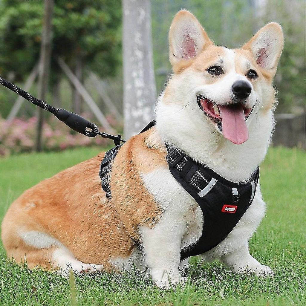 DUOMM HT-524 Breathable Pet Dog Harness Reflective Puppy Safety Vest with Control Handle ST - Yellow