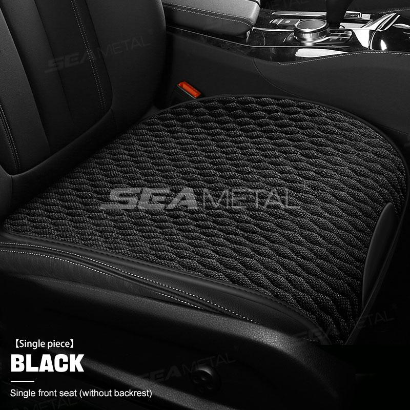 SEAMETAL Car Seat Covers Linen Fabric Auto Seats Cushion Protector Universal for 5-seats Vehicle Front Rear Seat Mats Accessory