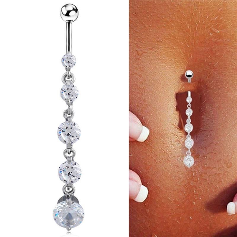 Beleza Anel de Umbigo Barra Joia Piercing Corporal