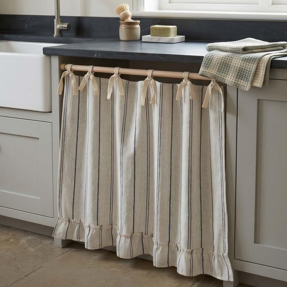 Handmade Kitchen Stove Cover Skirt Bow Tie Stove Decor Valance Cabinet Window