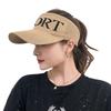 Sun Hat Women'S Summer Face Cover Uv Protection Beach Riding Eaves Sports Sun Empty Top Knitted Sun Protection Hat